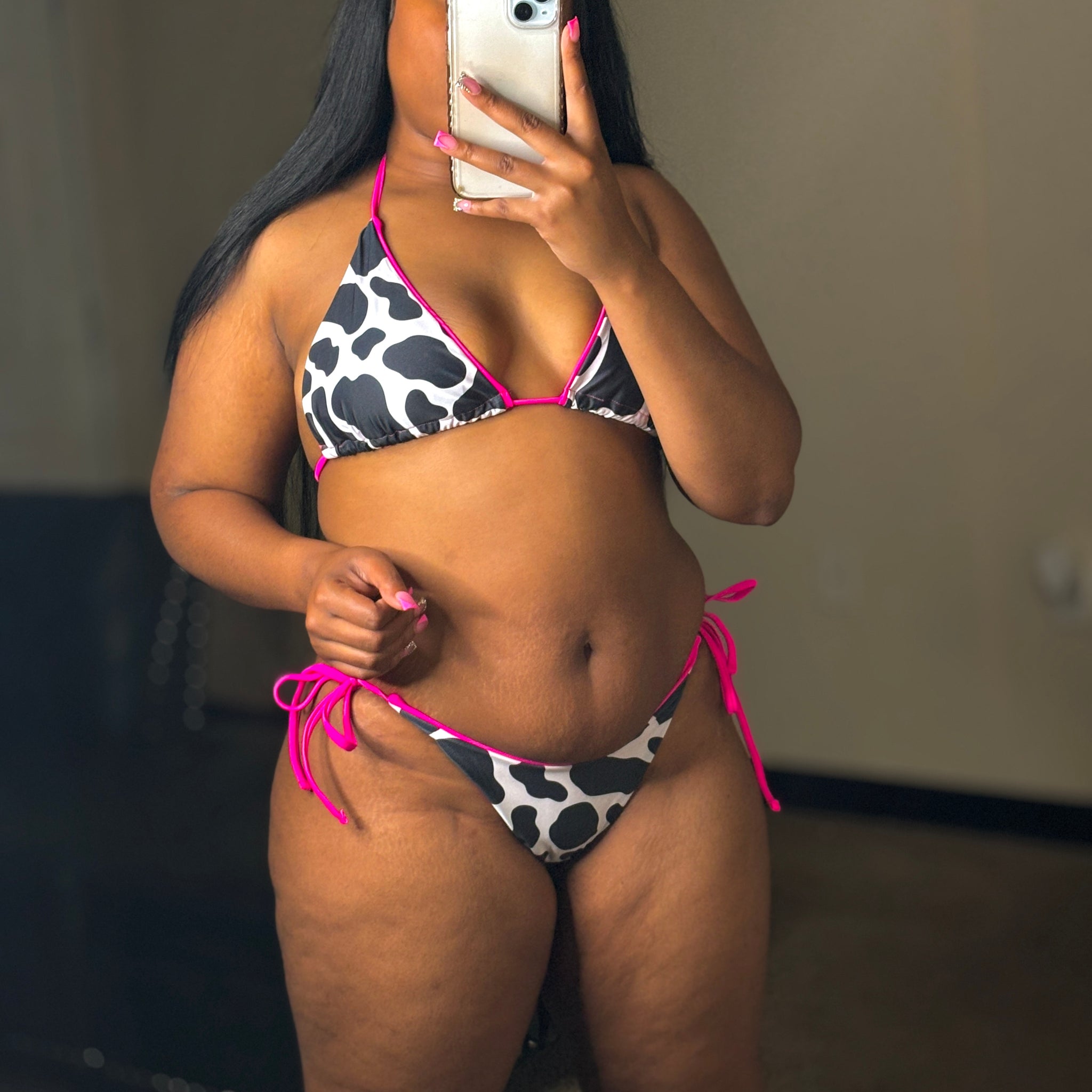 Pink Cow Print
