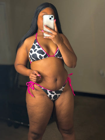 Pink Cow Print