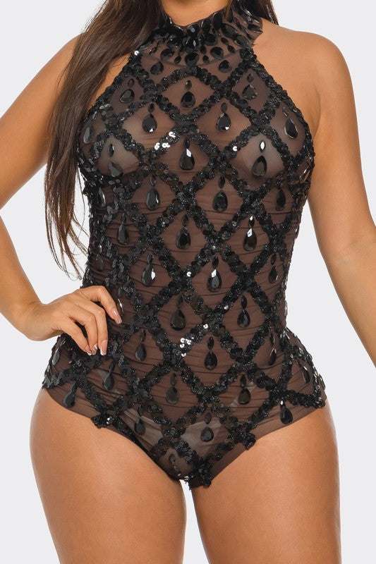 Gorgeous Rhinestone Handmade Romper