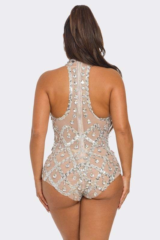 Gorgeous Rhinestone Handmade Romper
